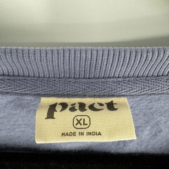 Pact sweatshirt womens XL purple lotus pullover crewneck yoga athleisure sporty - Picture 5 of 7